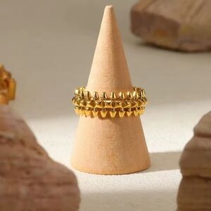 Gold-Tone Stacked Ring Set